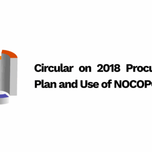 Circular on 2018 Procurement Plan and Use of NOCOPO