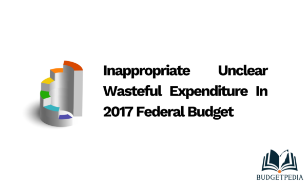Inappropriate Unclear Wasteful Expenditure In 2017 Federal Budget