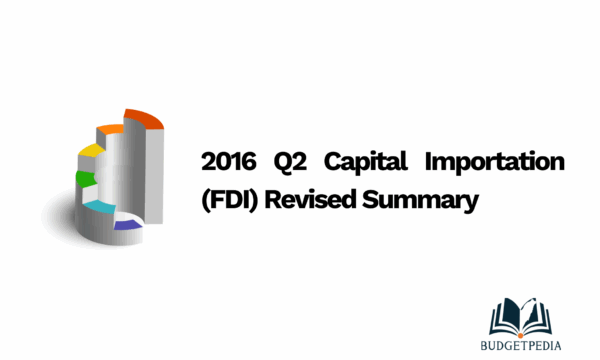 2016 Q2 Capital Importation (FDI) Revised Summary